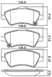 PASTILHA FREIO COROLLA GLI/ SEG/ XEI/ XLI 1.8 16V 08/.. ALTIS/ XEI 2.0 16V 11/.. (BOSCH)