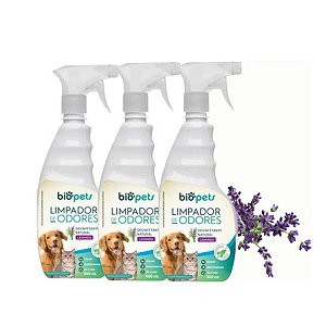 Kit Eliminador De Odores Animal Vegano Lavanda 500ml Biopets