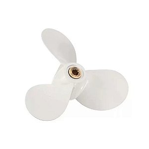 Hélice para motor de popa Yamaha Náutica 8hp Passo 9x7 Pinado