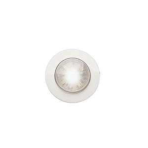 Luminária De Cabine Circular Grande De Embutir Moldura Branca e LED’s Branco Frio ou Branco Quente 12V