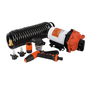 Kit Bomba De Lavagem 24V 5,0 GPM 18,9 L/Min 9A 70PSI Com Acessórios