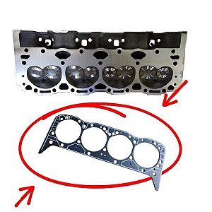 Cabeçote Completo Motor de centro Mercruiser V8 5.7 6.2 350MAG MPI com juntas
