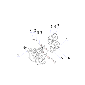 Motor De Popa Hidea 15 HP 15FHL(S)-YMH Vista Explodida Virabrequim