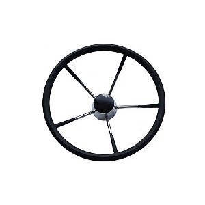 Volante Náutico em Aço Inoxidável Emborrachado 15-1/2" Pol