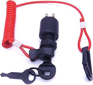 Interruptor de ignição conjunto de chave com cordão corta circuito para motor náutico OMC Johnson Evinrude 40-200HP 05005801