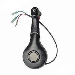Comando lateral com botão de trim up e down sobe e desce para motor náutico Mercury