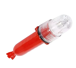 Sinalizador náutico super led strobo para redes pesca lancha