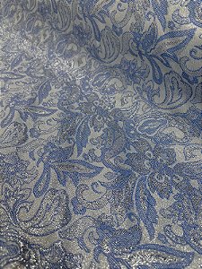 Jacquard Azul BB com Prata