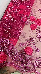 Tule Rosa Pink 3D Luxo