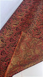 Jacquard Cobre com vermelho e preto