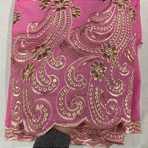 Indiano Rosa Bordado