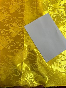 Cetim Jacquard Amarelo