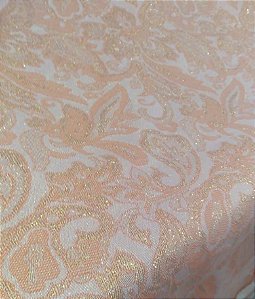 Jacquard Laranja com Dourado