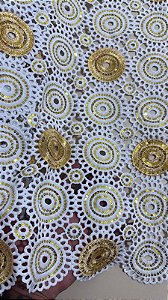 Africano Branco com Dourado Bordado*