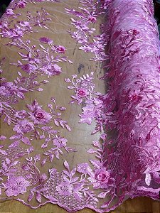 Tule Rosa 3D Luxo