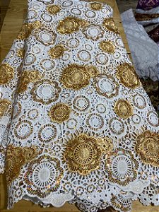 Africano Branco com Dourado Luxo