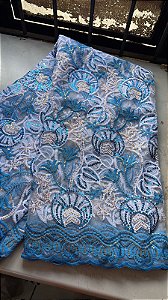 Africano Azul com Branco Luxo