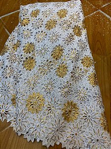 Africano Branco com Dourado Luxo