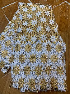 Africano Branco com Dourado Luxo