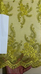 Tule Amarelo Fio Metálico Dourado *PROMOÇÃO*