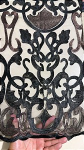 Tule Preto com Bronze