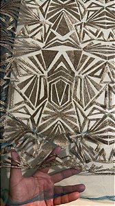 Tule Verde com Dourado