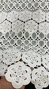 Africano Branco Bordado Luxo