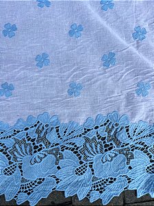 Lesse Branco Barrada Azul Luxo