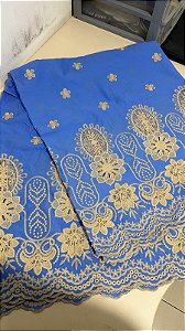 Retalho - Rechilieu Azul Bordado