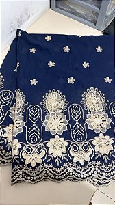 Retalho - Rechilieu Azul Bordado