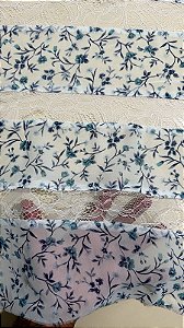 Chiffon Azul Bordado