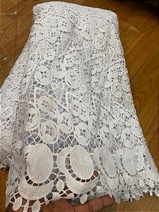 Africano Branco Bordado Luxo