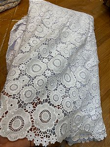 Africano Branco Bordado Luxo