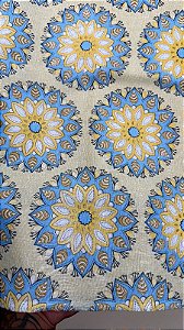 Jacquard Amarelo com Azul
