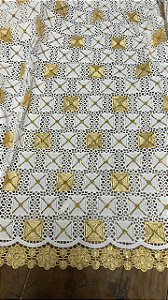 Africano Branco com Dourado Luxo