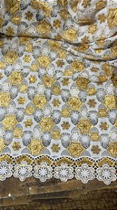 Africano Branco com Dourado Luxo