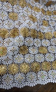 Africano Branco com Dourado Luxo