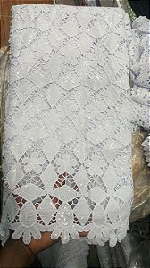 Africano Branco Bordado