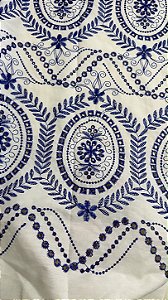 Lesse Branco com Azul Bordado