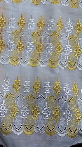 Lesse Branco com Amarelo Bordado