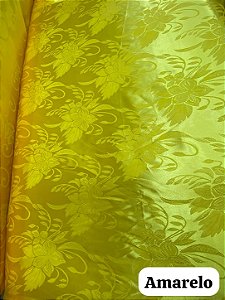 Cetim Amarelo Jacquard