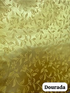 Cetim Dourado Jacquard