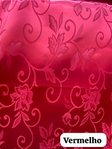 Cetim Vermelho Jacquard