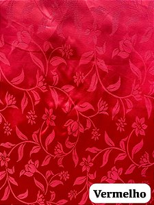 Cetim Vermelho Jacquard