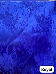 Cetim Azul Royal Jacquard
