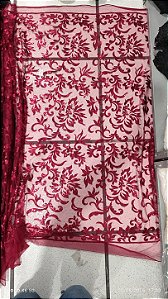 Tule Vermelho Paetê Luxo *Promoção*