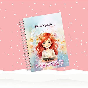Bíblia Infantil Personalizada - Ilustrada com Histórias Resumidas da Bíblia - Menininha Ruiva
