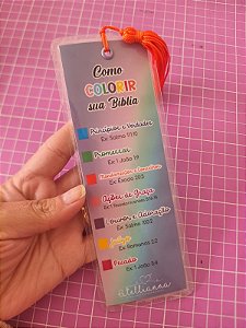 Marca página Plastificado com Tassel