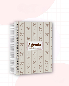 Agendas 2026 Feminina Personalizadas | Laços Marrom