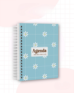 Agendas 2026 Feminina Personalizadas | Floral Azul